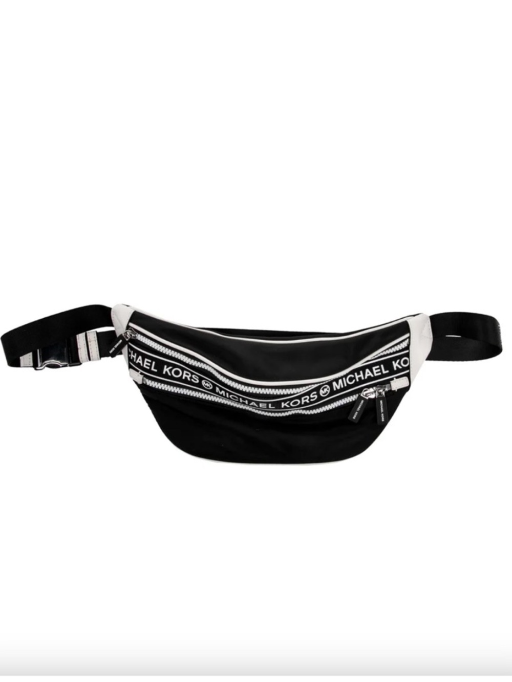 Michael Kors Black and White Logo Waist Bag